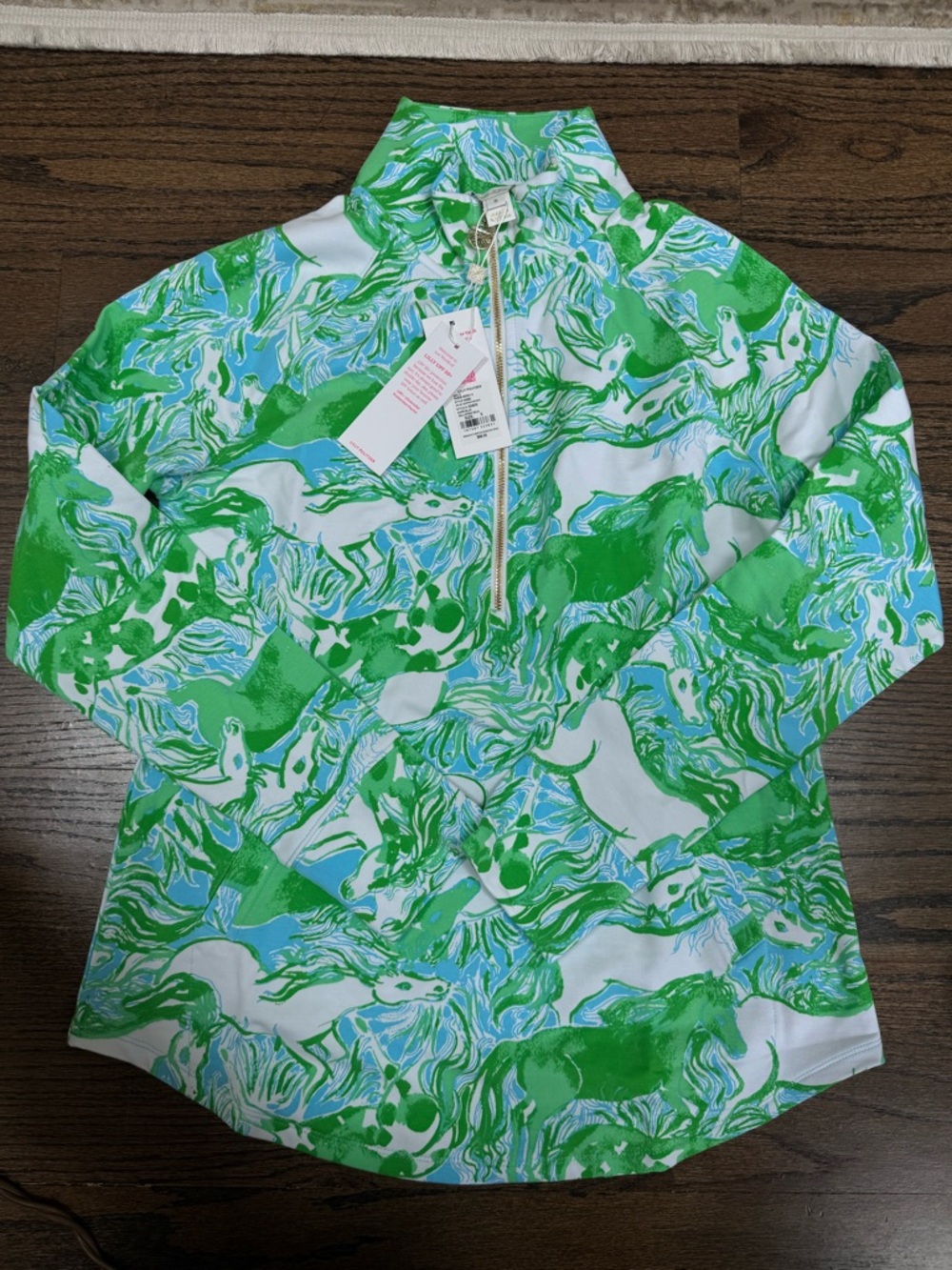 IN STORE! Lilly Pulitzer NWT Skipper Popover in Capri Blue: Galloping Gals!